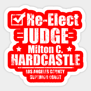 Judge Hardcastle, distressed Sticker